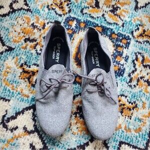 Sperry top-slider gray rio aqua sneakers women's size 8